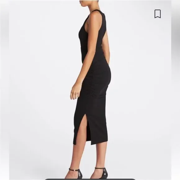 NWT Michael Stars Giulia Dress in Black. Size M Bodycon Summer Tank Dress - Picture 5 of 6